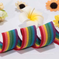 Code barres Elastic Rainbow Ribbon / Polyester Ribbon Celebrate ribbon